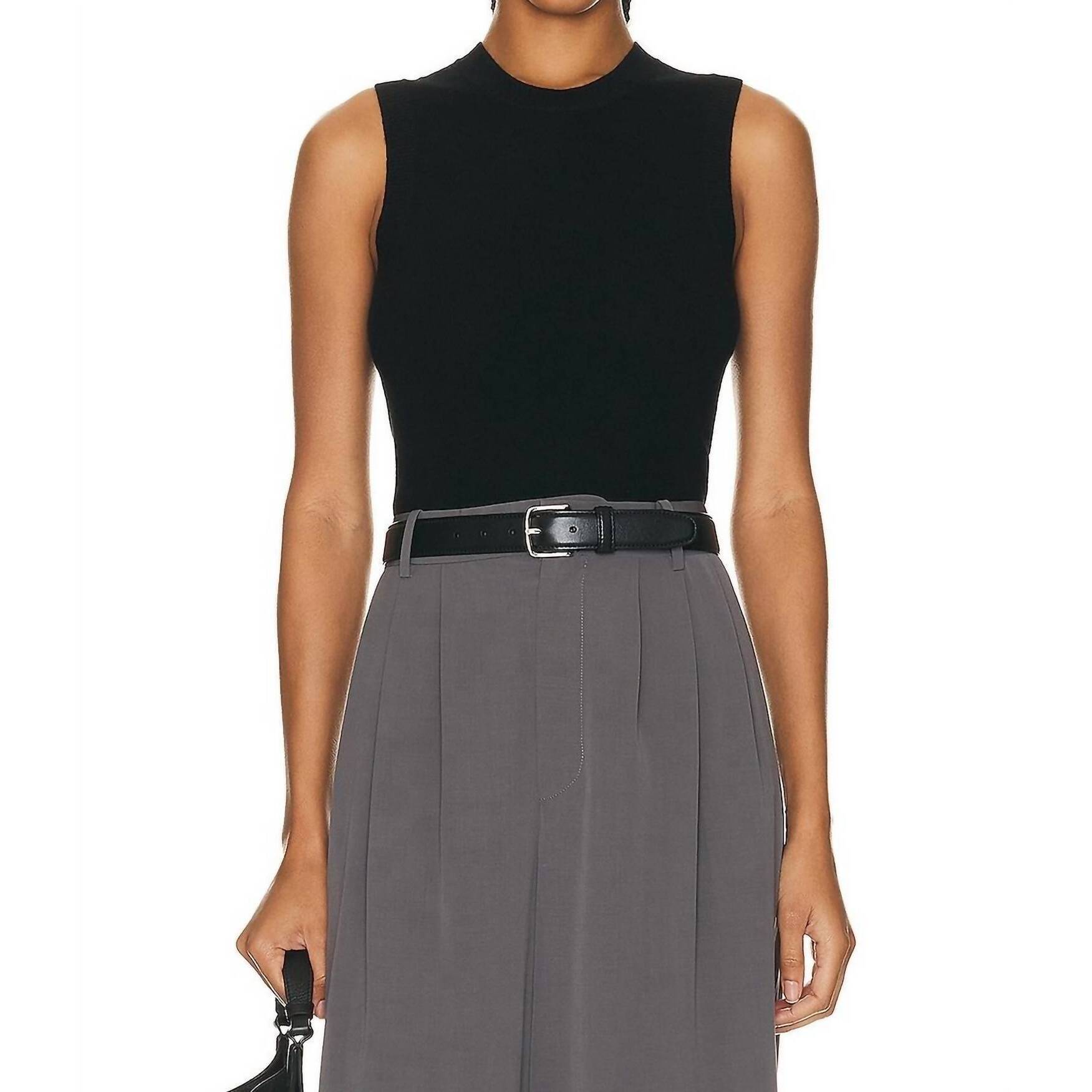 New Nili Lotan May Sweater Tank In Black